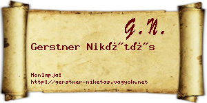 Gerstner Nikétás névjegykártya